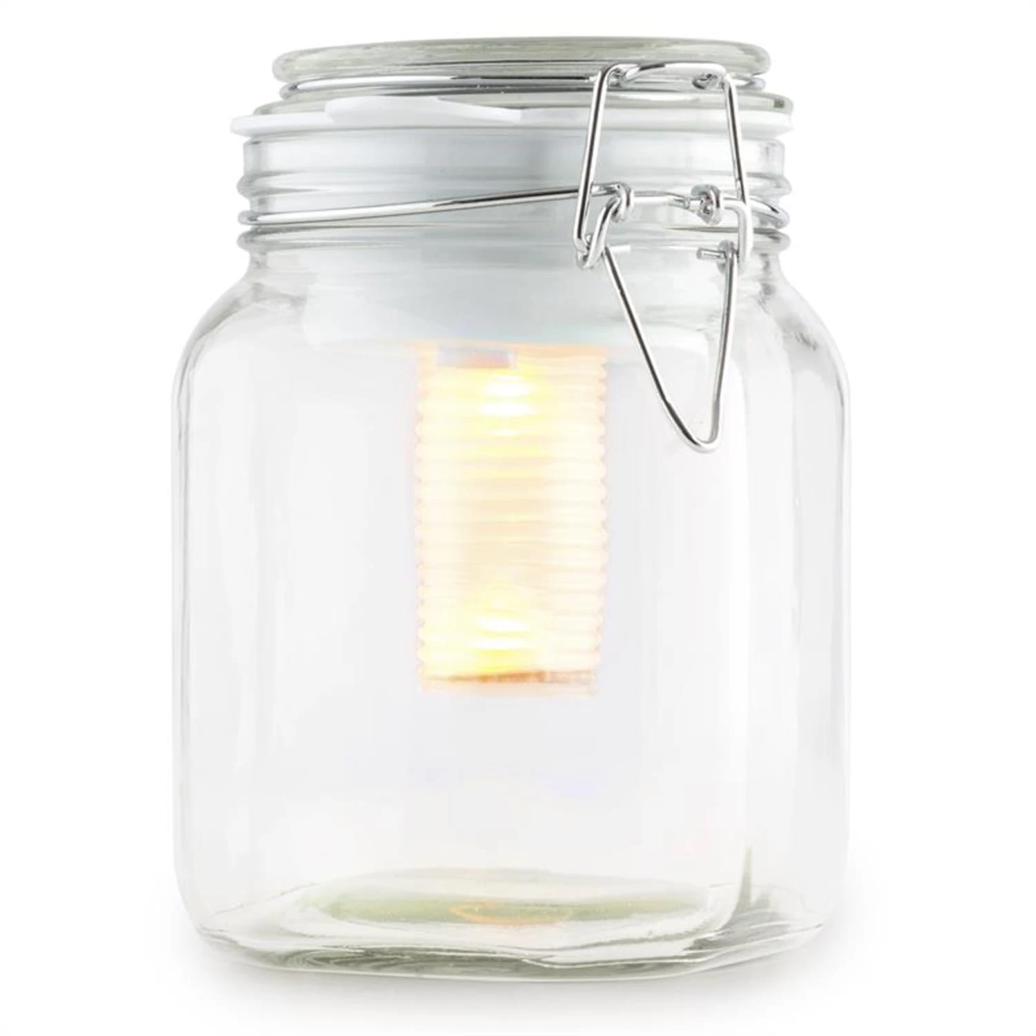 Wetterfrosch LED-Stimmungslicht gelb/blau Einweckglas Solar Akku Wetterfrosch LED-Stimmungslicht Gelb/blau Einweckglas Solar Akku -Deutschland Klarstein Verkaufs-Shop 10030097 yy 0002 front oneConcept Wetterfrosch Solarlicht LED Glas