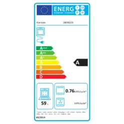 Vilhelmine Backofen 55 L Einbau Energieeffizienzklasse A Schwarz -Deutschland Klarstein Verkaufs-Shop 10030225 energy label