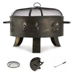 Versailles Feuerschale Ø 60 Cm Stahl Schwarz -Deutschland Klarstein Verkaufs-Shop 10030244 yy 0003 detail 24 5 iron fire bowl