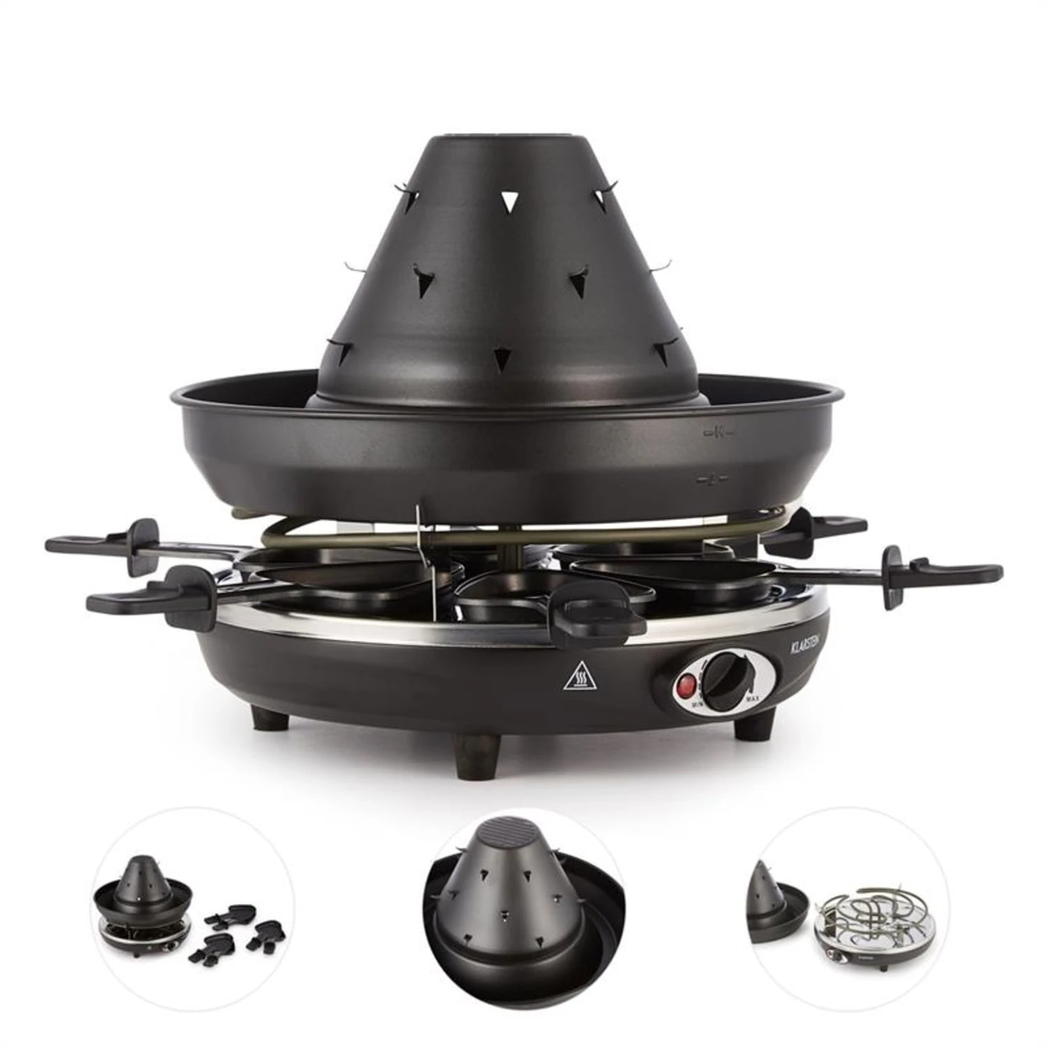 Taste Volcano Tartarengrill Raclettegrill 1500 W 6 Personen schwarz Taste Volcano Tartarengrill Raclettegrill 1500 W 6 Personen Schwarz -Deutschland Klarstein Verkaufs-Shop 10030307 yy 0006 detail Klarstein Tataren Grill Raclette Grill