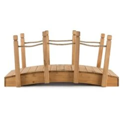 Rialto Gartenbrücke Zierbrücke 58x58x122cm (BxHxT) Tau Massivholz -Deutschland Klarstein Verkaufs-Shop 10030331 yy 0004 titel side Blumfeldt Rialto Gartenbruecke 58x58x122cm
