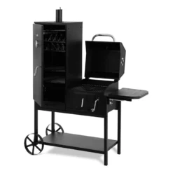 Fleischbrocken Holzkohlegrill Smoker Räucherofen BBQ-Grill Schwarz -Deutschland Klarstein Verkaufs-Shop 10030554 yy 0007 front Professional charcoal grill and smoker