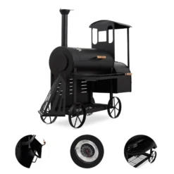 Dampflok Smoker Grill 3 Mm Stahl Schwarz -Deutschland Klarstein Verkaufs-Shop 10030555 yy 0003 detail Train Grill