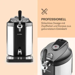 Skal Bierzapfanlage Bierkühler 5l Fässer CO2 Edelstahl -Deutschland Klarstein Verkaufs-Shop 10030663 de 0003 logo