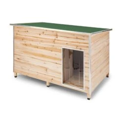 Schloss Wuff Hundehütte Größe XL 110x160x100cm Isoliert Windfang Holz -Deutschland Klarstein Verkaufs-Shop 10030670 yy 0007 front oneConcept Schloss Wuff Hundehuette 110x160x100 cm