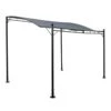 Allure Pergola Vordach Anbaupavillon 300x250cm Polyester Dunkelgrau