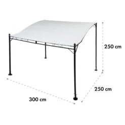 Allure Pergola Vordach Anbaupavillon 300x250cm Polyester Hellbeige -Deutschland Klarstein Verkaufs-Shop 10030689 yy 0005 logo Blumfeldt Allure Pergola Vordach Anbaupavillon