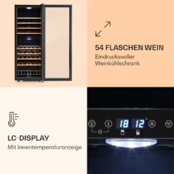 Vinamour 54 Duo Weinkühlschrank 2 Zonen 148 Ltr 54 Fl Touch-Display -Deutschland Klarstein Verkaufs-Shop 10030714 de 0004 logo