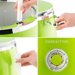 Ecowash-Pico Mini-Waschmaschine Schleuderfunktion 3,5 Kg 380W Grün -Deutschland Klarstein Verkaufs-Shop 10030788 yy 0006 detail oneConcept Ecowash Pico Mini Waschmaschine gruen