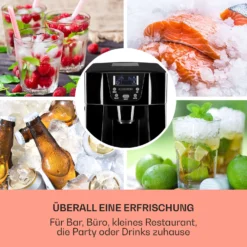 Ice Volcano 2G Eismaschine LED 12kg Je 24h 2l 6-12min Schwarz -Deutschland Klarstein Verkaufs-Shop 10030844 DE 0003 usp