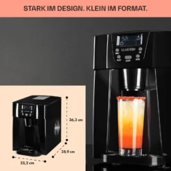 Ice Volcano 2G Eismaschine LED 12kg Je 24h 2l 6-12min Schwarz -Deutschland Klarstein Verkaufs-Shop 10030844 DE 0006 usp