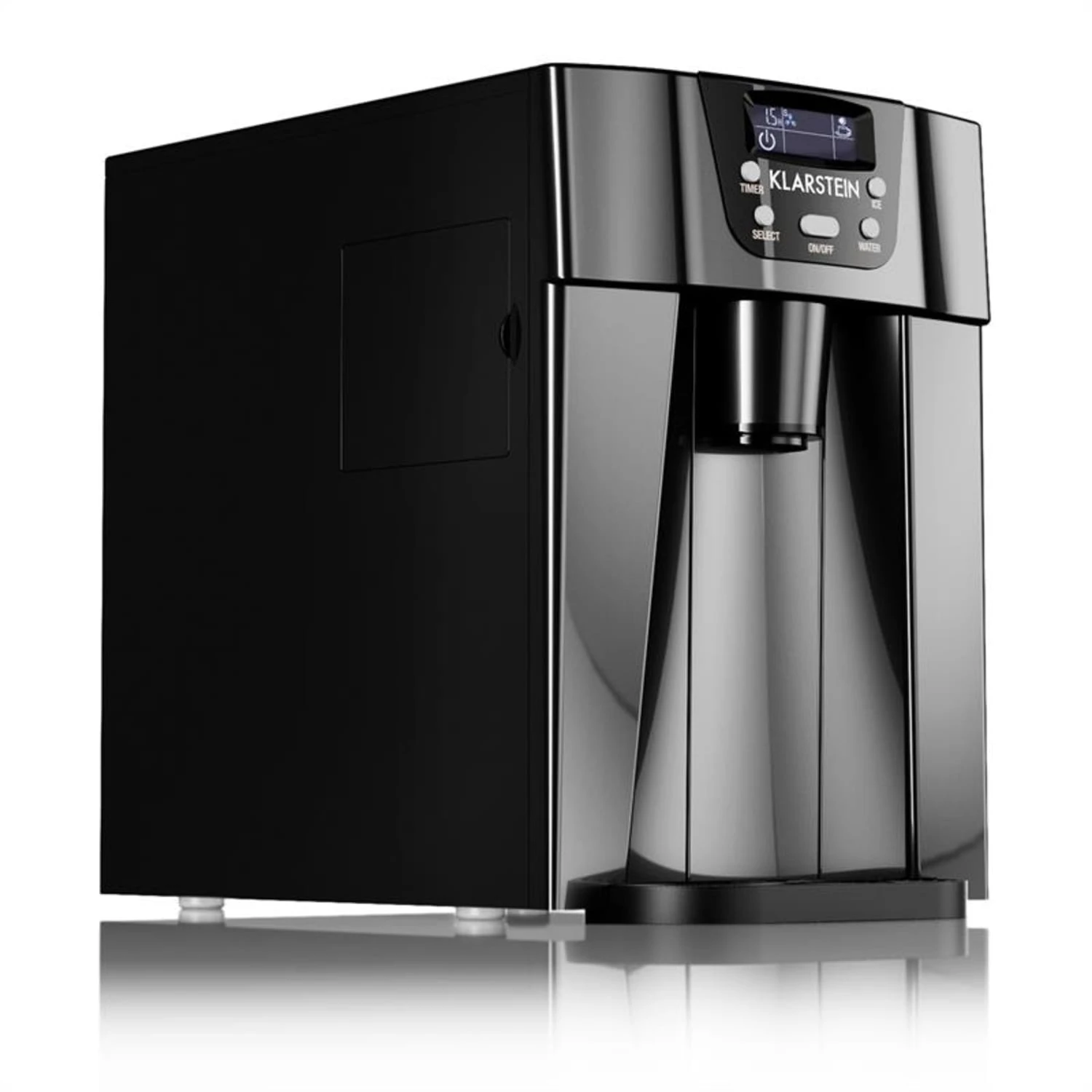 Ice Volcano 2G Eismaschine LED 12kg Je 24h 2l 6-12min Schwarz -Deutschland Klarstein Verkaufs-Shop 10030844 yy 0001 titel Klarstein Ice Volcano 2G Eismaschine schwarz reedit v4