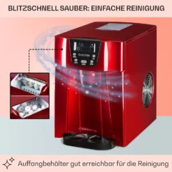 Ice Volcano 2G Eismaschine LED 12kg Je 24h 2l 6-12min Rot -Deutschland Klarstein Verkaufs-Shop 10030849 DE 0005 usp