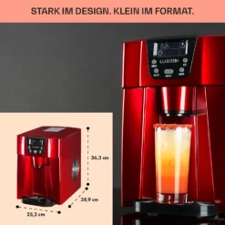 Ice Volcano 2G Eismaschine LED 12kg Je 24h 2l 6-12min Rot -Deutschland Klarstein Verkaufs-Shop 10030849 DE 0006 usp