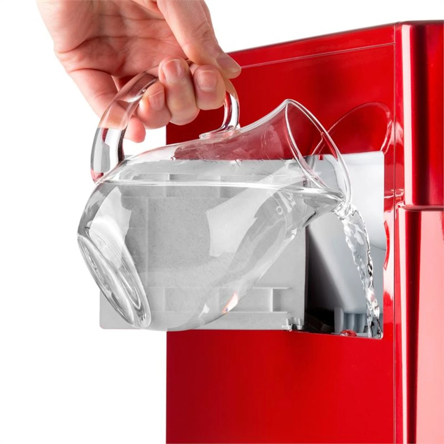 Ice Volcano 2G Eismaschine LED 12kg Je 24h 2l 6-12min Rot -Deutschland Klarstein Verkaufs-Shop 10030849 yy 0007 detail Klarstein Ice Volcano 2G Eismaschine rot reedit v3