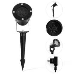 Snowdance LED-Projektor Schneeflocken 4 Farben IP64 -Deutschland Klarstein Verkaufs-Shop 10030936 yy 0003 detail Bumfeldt Snowdance LED Projektor Schneeflocken