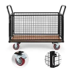 Loadster Gitterwagen Rollwagen Magazinwagen Max.500kg Holzboden 2 Loadster Gitterwagen Rollwagen Magazinwagen Max.500kg Holzboden -Deutschland Klarstein Verkaufs-Shop 10031241 yy 0003 detail Waldbeck Loadster Gitterwagen Rollwagen schwarz reedit