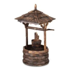 Loreley Garten-Brunnen Garten-Dekoration 125cm Tannenholz Geflammt -Deutschland Klarstein Verkaufs-Shop 10031258 yy 0005 front Blumfeldt Loreley Garten Brunnen