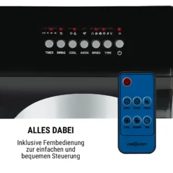 Kingcool 4-in-1 Luftkühler 2340 M³/h 95 W 8 Liter Mobil Fernbedienung 4 Kingcool 4-in-1 Luftkühler 2340 M³/h 95 W 8 Liter Mobil Fernbedienung -Deutschland Klarstein Verkaufs-Shop 10031341 de 0005 usp