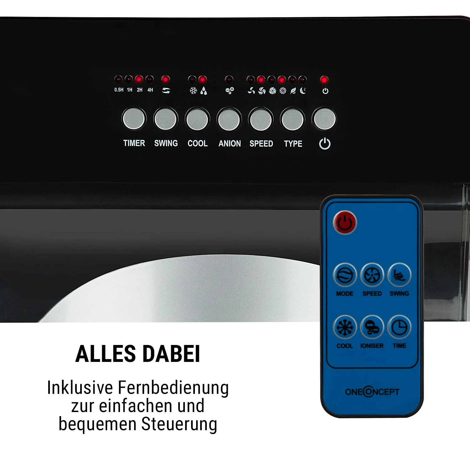 Kingcool 4-in-1 Luftkühler 2340 m³/h 95 W 8 Liter mobil Fernbedienung Kingcool 4-in-1 Luftkühler 2340 M³/h 95 W 8 Liter Mobil Fernbedienung -Deutschland Klarstein Verkaufs-Shop 10031341 de 0005 usp