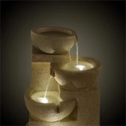 Korinth Zierbrunnen Gartenbrunnen 3W Solar LED Sandsteinoptik -Deutschland Klarstein Verkaufs-Shop 10031399 yy 0003 detail Blumfeldt Korinth Zierbrunnen 3W Sandsteinoptik