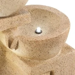 Korinth Zierbrunnen Gartenbrunnen 3W Solar LED Sandsteinoptik -Deutschland Klarstein Verkaufs-Shop 10031399 yy 0004 detail Blumfeldt Korinth Zierbrunnen 3W Sandsteinoptik