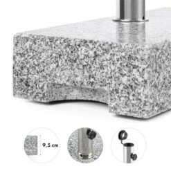 Schirmherr 25HSQ Sonnenschirmständer 25 Kg Balkon Grau Poliert -Deutschland Klarstein Verkaufs-Shop 10031463 yy 0004 detail Blumfeldt Schirmherr 25HSQ Sonnenschirmstaender