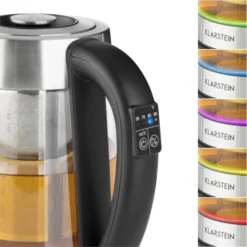 Ostfriese Wasserkocher 2-in-1 Teekocher 1,7L 2200W LED Edelstahl Glas -Deutschland Klarstein Verkaufs-Shop 10031479 yy 0004 detail Klarstein Ostfriese Wasserkocher Edelstahl Glas