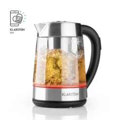 Ostfriese Wasserkocher 2-in-1 Teekocher 1,7L 2200W LED Edelstahl Glas -Deutschland Klarstein Verkaufs-Shop 10031479 yy 0005 logo Klarstein Ostfriese Wasserkocher Edelstahl Glas