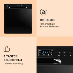 Amazonia 8 Geschirrspülmaschine 1620 Watt 8 Maßgedecke 49 DB Aquastop -Deutschland Klarstein Verkaufs-Shop 10031525 de 0005 logo