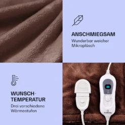 Dr. Watson XXL Heizdecke 3 Stufen Waschbar 200x180cm Mikroplüsch -Deutschland Klarstein Verkaufs-Shop 10031579 de 0003 logo