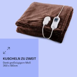 Dr. Watson XXL Heizdecke 3 Stufen Waschbar 200x180cm Mikroplüsch -Deutschland Klarstein Verkaufs-Shop 10031579 de 0005 logo