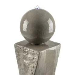 Trafalgar Gartenbrunnen 1,5m LED Fiberglas-Zement 4,5 Kg Ziersteine 4 Trafalgar Gartenbrunnen 1,5m LED Fiberglas-Zement 4,5 Kg Ziersteine -Deutschland Klarstein Verkaufs-Shop 10031620 yy 0005 detail Blumfeldt Trafalgar Zierbrunnen Gartenbrunnen Tuff