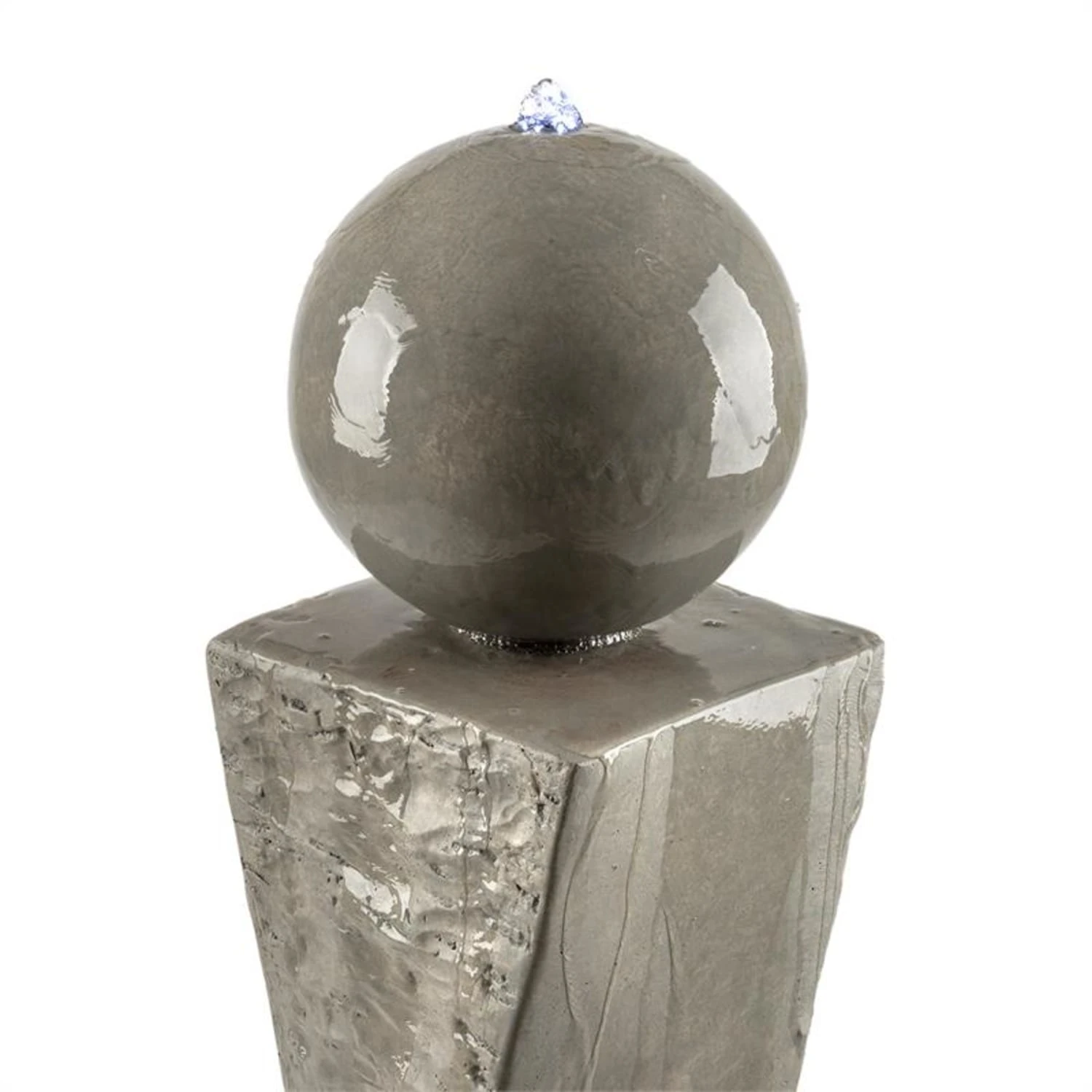 Trafalgar Gartenbrunnen 1,5m LED Fiberglas-Zement 4,5 kg Ziersteine Trafalgar Gartenbrunnen 1,5m LED Fiberglas-Zement 4,5 Kg Ziersteine -Deutschland Klarstein Verkaufs-Shop 10031620 yy 0005 detail Blumfeldt Trafalgar Zierbrunnen Gartenbrunnen Tuff