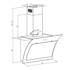 Sabia Dunstabzugshaube Sicherheitsglas Kopffrei 60cm Wandanbau Schwarz -Deutschland Klarstein Verkaufs-Shop 10031680 yy 0007 logo Klarstein Sabia Dunstabzugshaube schwarz