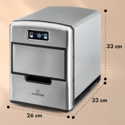 Metropolitan Eiswürfelmaschine 12kg/24h Digitales Display -Deutschland Klarstein Verkaufs-Shop 10031881 yy 0011 dimensions