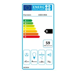 Aurica 60 Dunstabzugshaube 60cm 600 M³/h LED Touch Glas 6 Aurica 60 Dunstabzugshaube 60cm 600 M³/h LED Touch Glas -Deutschland Klarstein Verkaufs-Shop 10031904 energy label