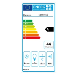 Montblanc 60 Dunstabzugshaube 610m³/h 165W 2x1,5W LED Reling 10 Montblanc 60 Dunstabzugshaube 610m³/h 165W 2x1,5W LED Reling -Deutschland Klarstein Verkaufs-Shop 10031994 energy label