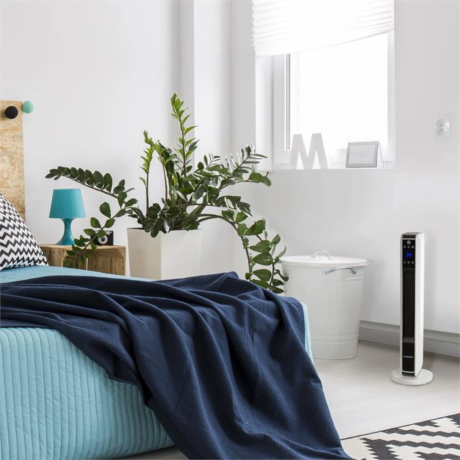 Hightower Heat Keramik-Säulenheizlüfter 2200W Thermostat 49°C Weiß -Deutschland Klarstein Verkaufs-Shop 10032003 yy 0002 ambient Klarstein Hightower Heat Heizstrahler 2200 W weiss