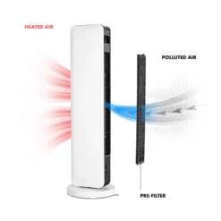 Hightower Heat Keramik-Säulenheizlüfter 2200W Thermostat 49°C Weiß -Deutschland Klarstein Verkaufs-Shop 10032003 yy 0004 logo Klarstein Hightower Heat Heizstrahler 2200 W weiss