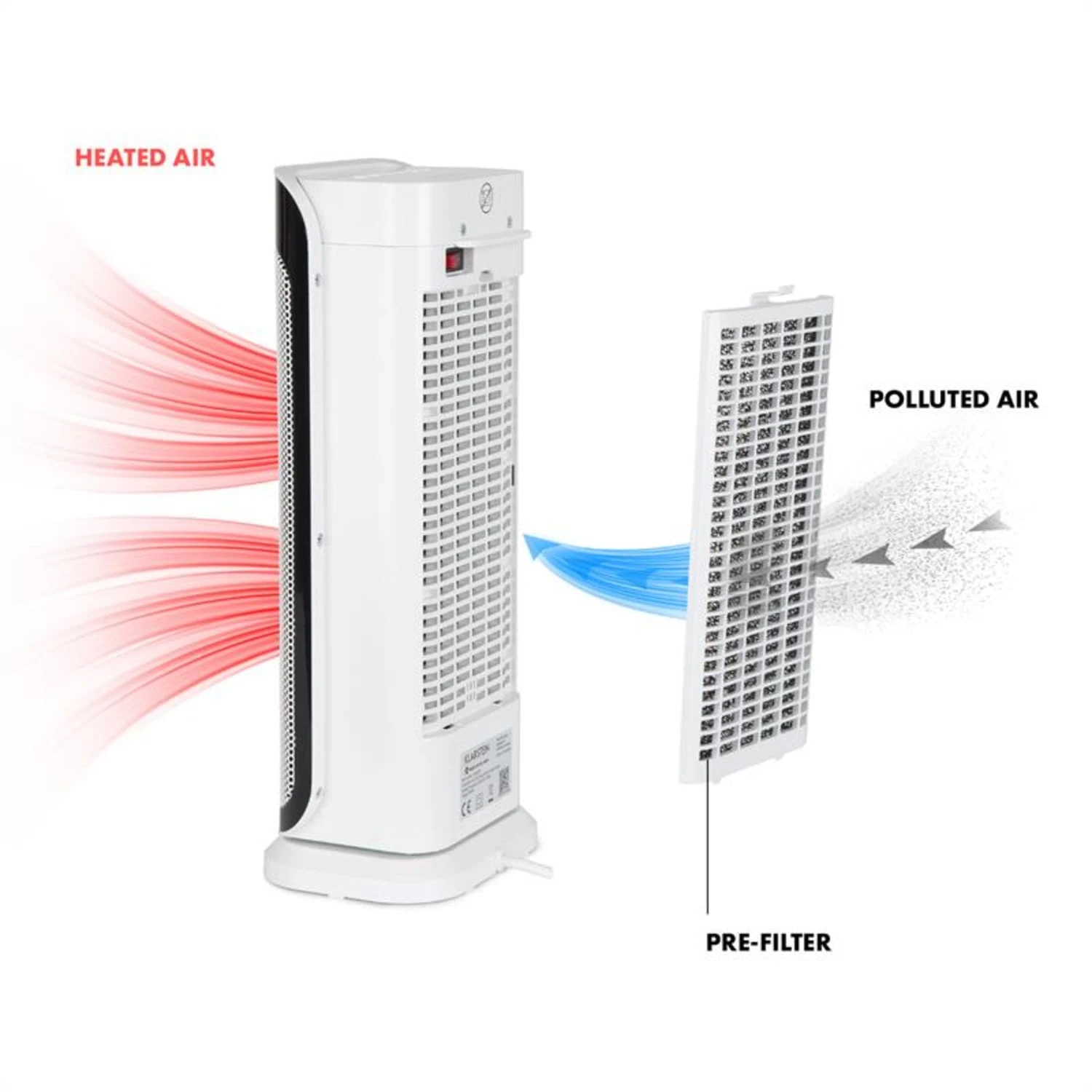 Chaval Heizturm 2.000 W Thermostat Timer Fernbedienung weiß Chaval Heizturm 2.000 W Thermostat Timer Fernbedienung Weiß -Deutschland Klarstein Verkaufs-Shop 10032004 yy 0004 detail Klarstein Chaval Heizturm weiss