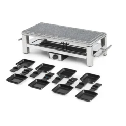 Schmelzlette Raclette 1500W Naturstein-Platte Edelstahlgehäuse -Deutschland Klarstein Verkaufs-Shop 10032028 yy 0004 detail Klarstein Schmelzlette Raclette 1500W Edelstahl