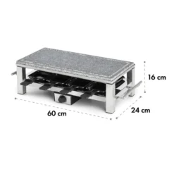 Schmelzlette Raclette 1500W Naturstein-Platte Edelstahlgehäuse -Deutschland Klarstein Verkaufs-Shop 10032028 yy 0006 logo Klarstein Schmelzlette Raclette 1500W Edelstahl