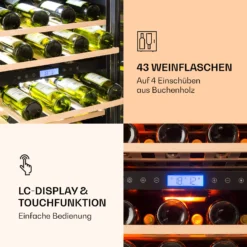 Vinovilla 43 Built-In Duo Weinkühlschrank 2 Zonen 129l 43 Fl Glastür -Deutschland Klarstein Verkaufs-Shop 10032031 de 0005 logo