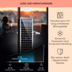 Vinovilla Grande 165 Built-in Uno Weinkühlschrank 425l 165Fl. Glastür -Deutschland Klarstein Verkaufs-Shop 10032033 de 0004 usp