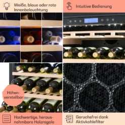 Vinovilla Grande 165 Built-in Uno Weinkühlschrank 425l 165Fl. Glastür -Deutschland Klarstein Verkaufs-Shop 10032033 de 0005 usp