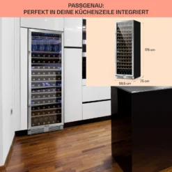 Vinovilla Grande 165 Built-in Uno Weinkühlschrank 425l 165Fl. Glastür -Deutschland Klarstein Verkaufs-Shop 10032033 de 0006 usp