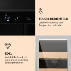 Vinovilla Smart Weinkühlschrank 50l / 20 Flaschen Glastür Edelstahl -Deutschland Klarstein Verkaufs-Shop 10032037 de 0003 logo