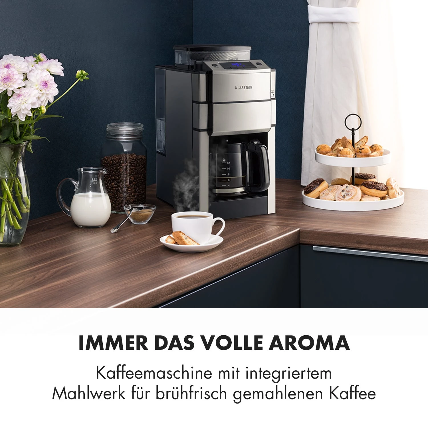 Aromatica X Kaffeemaschine Mahlwerk Glaskanne Aroma+ Edelstahl Aromatica X Kaffeemaschine Mahlwerk Glaskanne Aroma+ Edelstahl -Deutschland Klarstein Verkaufs-Shop 10032102 de 0002 logo