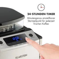 Aromatica X Kaffeemaschine Mahlwerk Glaskanne Aroma+ Edelstahl 5 Aromatica X Kaffeemaschine Mahlwerk Glaskanne Aroma+ Edelstahl -Deutschland Klarstein Verkaufs-Shop 10032102 de 0006 logo